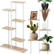 White Metal Planter 60x20x113 cm GA0212