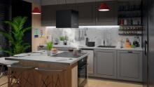 Island kitchen hood 40 cm Berdsen 40E + 2 filters
