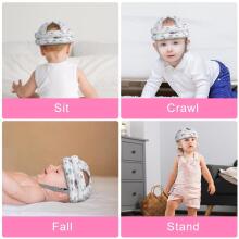 Home Company Kids Head Protection Art.273889 Grey Komplekts:Mazuļu aizsargcepurīte+ceļu aizsargi ar ABS