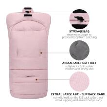 Bebe Basic Winter Footmuff Polar Fleece Art.273981 Pink ziemas siltais guļammaiss autokrēslam/ratiņiem