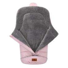 Bebe Basic Winter Footmuff Polar Fleece Art.273981 Pink ziemas siltais guļammaiss autokrēslam/ratiņiem