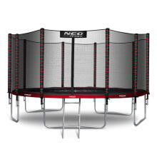 15ft/465cm садовый батут с внешней сеткой и лестницей Neo-Sport