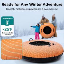 Kids World Snowtube XXL Art.274270 Прочные надувные  санки/подушка для катания по снегу с надежными ручками с чехлом 122см