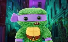 Teenage Mutant Ninja Turtles x Fuggler Donatello Soft Plush Toy Art.274346 Забавная игрушка-монстр в виде черепахи с человекоподобными зубами.