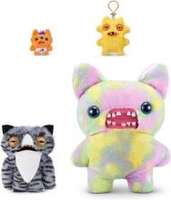 Fuggler Alley Cats (Wide Eyed Cat) – Funny Ugly Monster Plush Toy with Human-Like Teeth