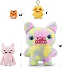 FUGGLER - Ugly Pets 9 inch Series 1-Plush 2 Pack (Squidge - Hairless Rat and Reek-O - Black Cat)