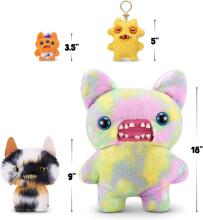 FUGGLER - Ugly Pets 9 collu 1. sērijas plīša 2 iepakojums (spārnotais sikspārnis - kaliko kaķis un zelta zivtiņa)