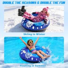 Atom SnowTube Snowman Art.274810 Inflatable Snow Tubes for Sledding with Sturdy Handles