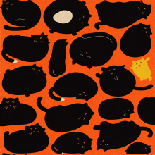 La Bebe™ Rich Maternity Pillow Art.30579834 Nordic Cats. Nursing Pillow 30x104 cm