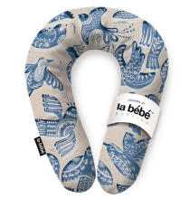 La Bebe™ Snug Maternity Pillow Art. 90612661 Nordic Birds. Pillow for Baby Sleep & Feeding, 20×70 cm