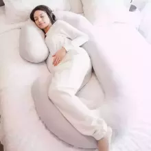 La Bebe™ Maternity Pillow Cotton Sì -Duo Art.70608146 Nordic Seeds. Daudzfunkcionāls spilvens/pakavs grūtniecēm, ar memory foam