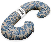 La Bebe™ Maternity Pillow Cotton Sì -Duo Art.90612661 Nordic Birds. Многофункциональная подушка/подкова для беременных  с наполнителем memory foam