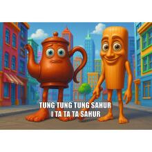 TREFL BRAINROT puzzle Tung Tung Sahur, 200 pcs