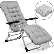 Folding garden lounger with cushion Sofotel ChillWell set of 2 gray