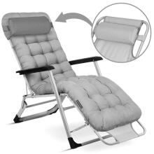 Folding garden lounger with cushion Sofotel ChillWell set of 2 gray