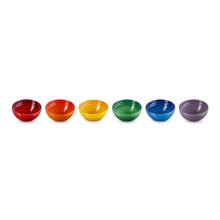 Set of 6 stoneware bowls 330ml in different colors