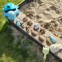 WOOPIE GREEN 2-in-1 Sand and Bath Set Turtle 8 pcs. BIODEGRADABLE ORGANIC MATERIAL