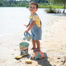 SMOBY GREEN Bucket with Sand Accessories and Watering Can Made of Bioplastic