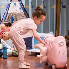 Multifunctional Children Luggage  Suitcase Art.276173 Blue  Čemodāniņš-sēdeklis ar riteņiem 3in1