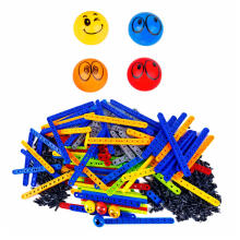 Rainbow Board Blocks Ball Track Slide Ball Catching Game 477 pcs.
