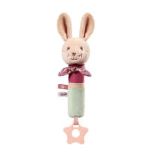 No Baby Squeaky Rabbit Karo with teether Art.1682 Игрушка-пищалка с прорезывателем заяц Каро