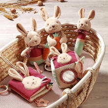 No Baby Squeaky Rabbit Karo with teether Art.1682 Игрушка-пищалка с прорезывателем заяц Каро