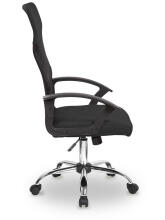 Black office chair with mesh backrest