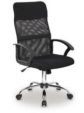 Black office chair with mesh backrest