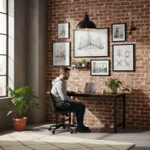 Datora galds skolas galds 120x60 cm novecojušais valrieksts ModernHome