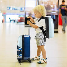 Unicorn Suitcase+Backpack  Art.BC-ROZ-004  Čemodans ar riteņiem+soma