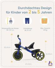 Kriddo Tricycle Art.277006 Bērnu trīsritenis