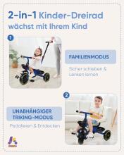 Kriddo Tricycle 2 in 1 Art.277007 Kids tricycle