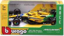 Bburago Formula 1 McLaren Team MCL38 Senna versija (Monako GP) (2024): Modelis mērogā 1:43 art.277053