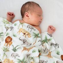 La bebe™ Cotton Nappy Wild life Art.156121 Пелёнка из натурального хлопка 78х72 cm