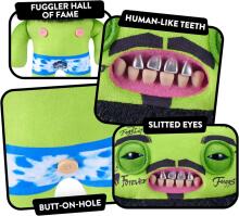 Fuggler Fugg Stars 23cm Plush Toy (Rhymer Mcslimer) by ZURU - Funny Ugly Monster Cuddly Toy with Human-like Teeth, Collectable Plush Toy for Children, Teens, Teens, Adults & Plush Fans