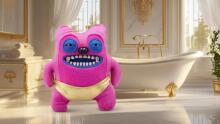 Fuggler Gold Fuggs 22 cm Plush Toy (Greedy Grinner - Pants) by ZURU - Funny Ugly Monster Cuddly Toy with Human-like Teeth, Crazy Collectible for Kids, Teens