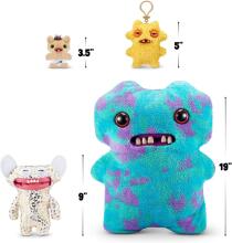 Fuggler Gold Fuggs 22 cm Plush Toy (Grin Grin - leopard fleece with gold foil print) by ZURU - Funny Ugly Monster Cuddly Toy with Human-like Teeth, Crazy Collectible for Kids, Teens