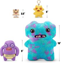 Fuggler Gold Fuggs 22 cm Plush Toy (Mr Needles - Pants) by ZURU - Funny Ugly Monster Cuddly Toy with Human-like Teeth, Crazy Collectible for Kids, Teens