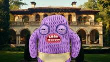 Fuggler Gold Fuggs 22 cm Plush Toy (Mr Needles - Pants) by ZURU - Funny Ugly Monster Cuddly Toy with Human-like Teeth, Crazy Collectible for Kids, Teens