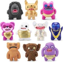 Fuggler Gold Fuggs 22 cm Plush Toy (Reeko - fully gold) by ZURU - Funny Ugly Monster Cuddly Toy with Human-like Teeth, Crazy Collectible for Kids, Teens