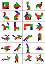 Wooden Toys Puzzle Art.277455 Tangram Jigsaw Деревянный пазл