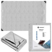 Garden tarpaulin 5x4 m 130 g/m2 reinforced protective sheet for car, gray