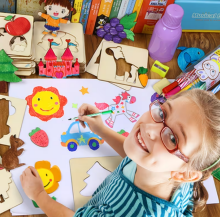 Wooden Drawing Stencil Kit Art.277480