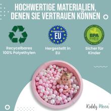KiddyMoon Extra Balls Art.277488 Powder Pink  Мячики для сухого бассейна  Ø 7 cm, 10шт.