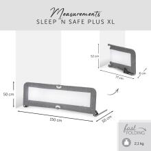 Hauck Sleep N Safe Plus XL Bed Art.277510 Grey Melange барьер для кроватки 150 x 50 x 44