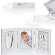 United Baby Picture Frame Imprint Set Art.277525 Hand and Foot print Trīsdaļīgs Ramītis