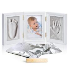 United Baby Picture Frame Imprint Set Art.277525 Hand and Foot print Trīsdaļīgs Ramītis