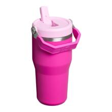 Термокружка с трубочкой IceFlow Flip Straw 2.0 Tumbler 0.59L фиолетового цвета