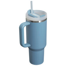 Thermos mug with straw The Quencher H2.O FlowState Tumbler 1.18L blue-violet