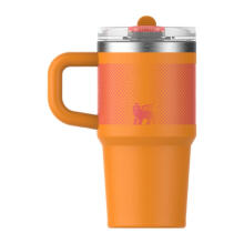 Thermo mug with straw The Quencher ProTour Flip Straw Tumbler 0.59L orange